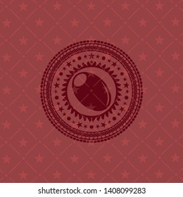 olive icon inside retro red emblem