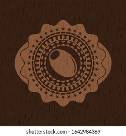olive icon inside retro style wood emblem