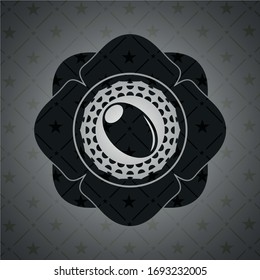 olive icon inside retro style black emblem. 