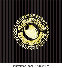 olive icon inside shiny badge