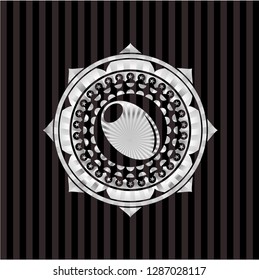 olive icon inside silver shiny emblem