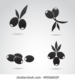 Olive icon isolated on white background. Vector art.