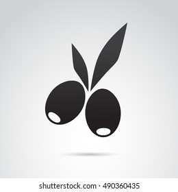 Olive icon isolated on white background. Vector art.