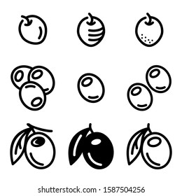 olive icon isolated sign symbol vector illustration - Collection of high quality black style vector icons
