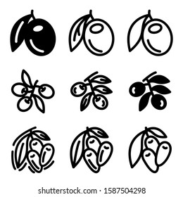 olive icon isolated sign symbol vector illustration - Collection of high quality black style vector icons
