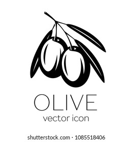 Olive icon. Logo illustration