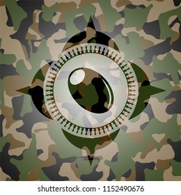 olive icon on camo pattern