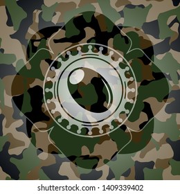 olive icon on camo pattern