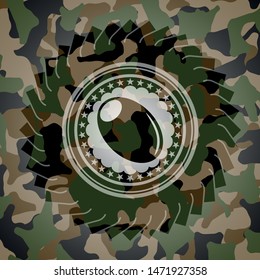 olive icon on camo pattern