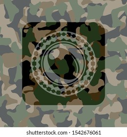 olive icon on camo pattern