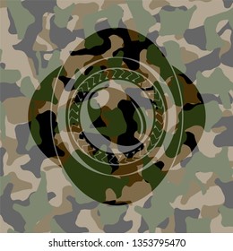 olive icon on camo texture