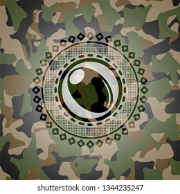 olive icon on camouflage pattern