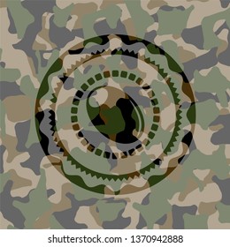 olive icon on camouflage pattern