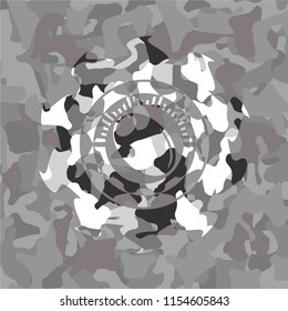 olive icon on grey camouflaged texture