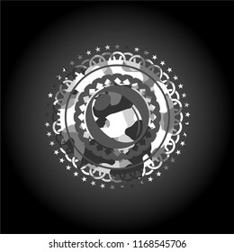 olive icon on grey camouflaged texture