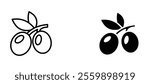 Olive Icon set in black color for ui designs
