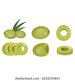 Olive Icon Set Vector Design.