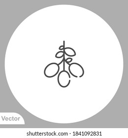 Olive icon sign vector,Symbol, logo illustration for web and mobile