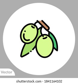 Olive icon sign vector,Symbol, logo illustration for web and mobile