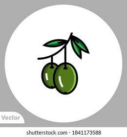 Olive icon sign vector,Symbol, logo illustration for web and mobile
