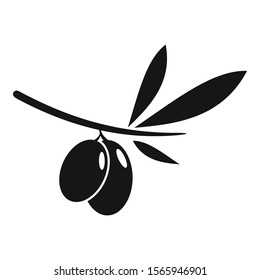 Olive icon. Simple illustration of olive vector icon for web design isolated on white background