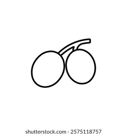 olive icon Simple outline illustration