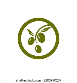 Icono De Oliva E Ilustración Del Vector De Símbolo