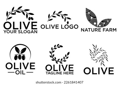 olive icon template, creative vector logo design, illustration element