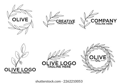 olive icon template, creative vector logo design, illustration element
