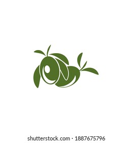 plantilla de diseño de ilustración de vector de icono de oliva