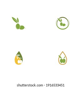 plantilla de diseño de ilustración de vector de icono de oliva