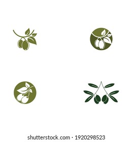 plantilla de diseño de ilustración de vector de icono de oliva
