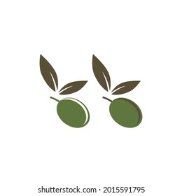 plantilla de diseño de ilustración de vector de icono de oliva