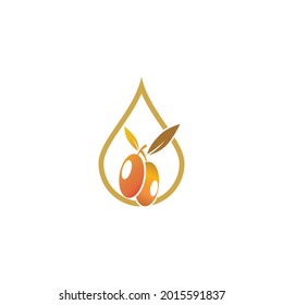 plantilla de diseño de ilustración de vector de icono de oliva