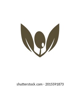 plantilla de diseño de ilustración de vector de icono de oliva