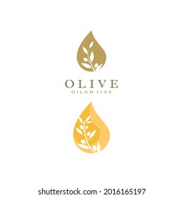 modèle de création d'illustration vectorielle d'icône d'olive