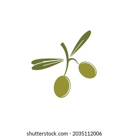plantilla de diseño de ilustración de vector de icono de oliva