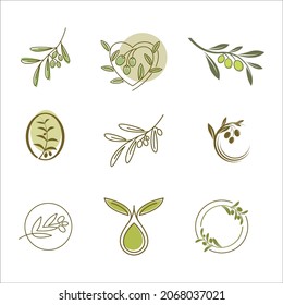 Vorlage für Vektorgrafik-Olive-Icon