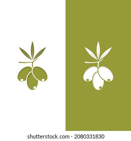 plantilla de diseño de ilustración de vector de icono de oliva
