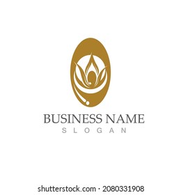 plantilla de diseño de ilustración de vector de icono de oliva