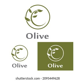 plantilla de diseño de ilustración de vector de icono de oliva
