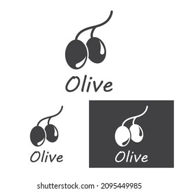 plantilla de diseño de ilustración de vector de icono de oliva