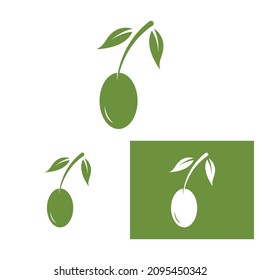 plantilla de diseño de ilustración de vector de icono de oliva