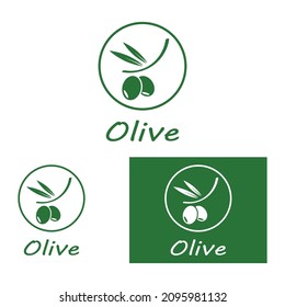 plantilla de diseño de ilustración de vector de icono de oliva