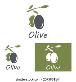 plantilla de diseño de ilustración de vector de icono de oliva