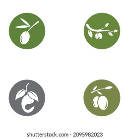 plantilla de diseño de ilustración de vector de icono de oliva