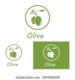 plantilla de diseño de ilustración de vector de icono de oliva
