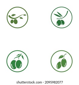 plantilla de diseño de ilustración de vector de icono de oliva