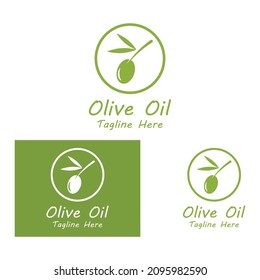 plantilla de diseño de ilustración de vector de icono de oliva