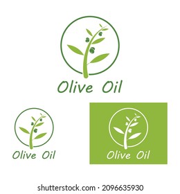 plantilla de diseño de ilustración de vector de icono de oliva